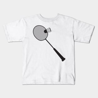 Badminton Player Minimalist Desing Kids T-Shirt